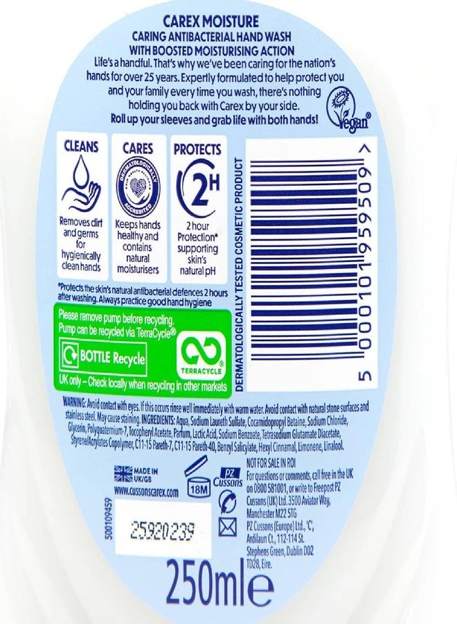 careX Pz Cussons (uk) Ltd Carex Handwash Moisture Plus 250ml - Image 2